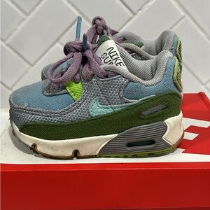 Nike Kids Sneakers - Blue, Green, and Gray